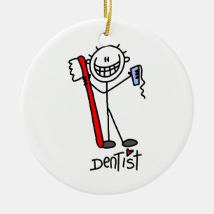 Basic Stick Figuur Dentist Keramisch Ornament