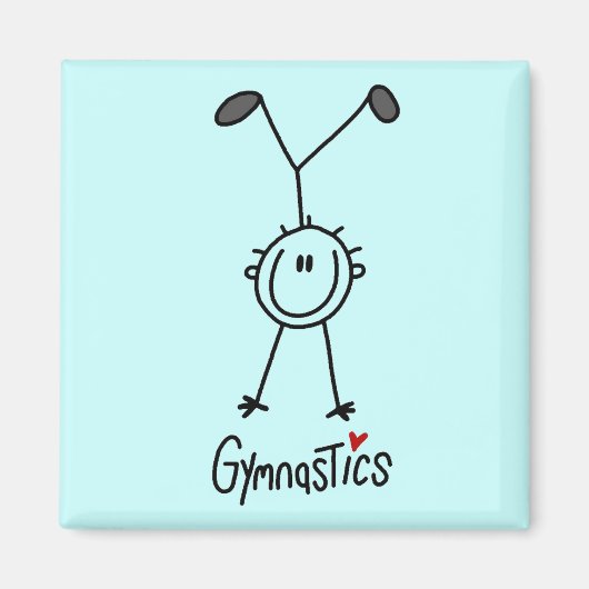 Basic Stick Figuur Gymnastics Tshirts and Gifts Magneet (Voorkant)