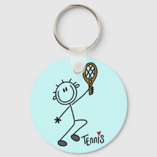 Basic Stick Figuur Tennis Tshirts en cadeaus Sleutelhanger