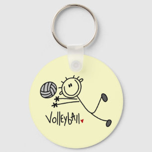 Basic Stick Figuur Volleyball Tshirts en cadeaus Sleutelhanger