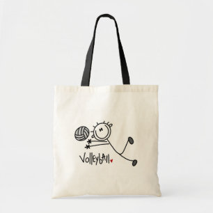 Basic Stick Figuur Volleyball Tshirts en cadeaus Tote Bag