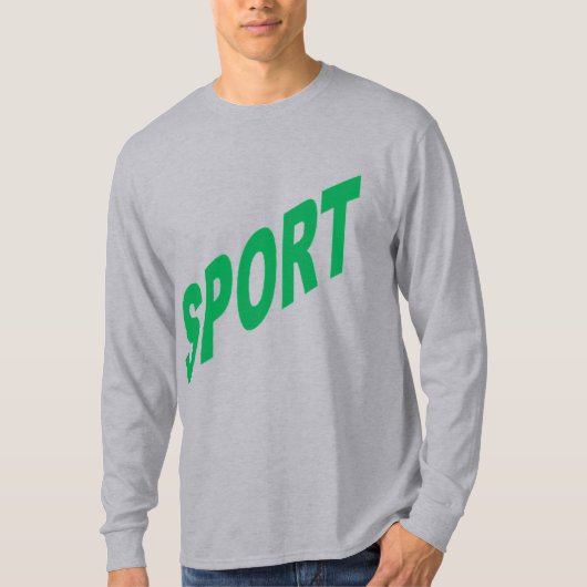 Basic T-shirt grijs man SPORT (Voorkant)