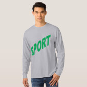 Basic T-shirt grijs man SPORT (Voorkant volledig)