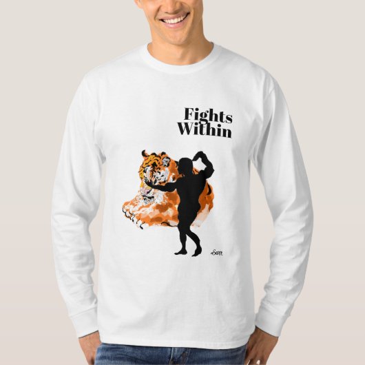 Basic T-shirt met lange mouwen: gevechten binnen (Voorkant)