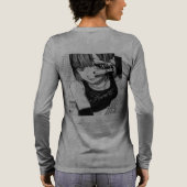 Basic T-shirt met lange mouwen voor mannen/vrouwen (Achterkant)