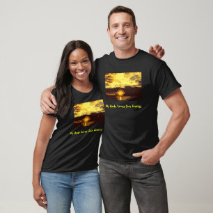 Basic T-shirt, mijn lichaam houdt van zonne-energi T-shirt