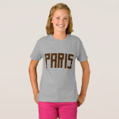 Basic-T-shirt PARIS CHOCOLAT T-shirt (Voorkant volledig)