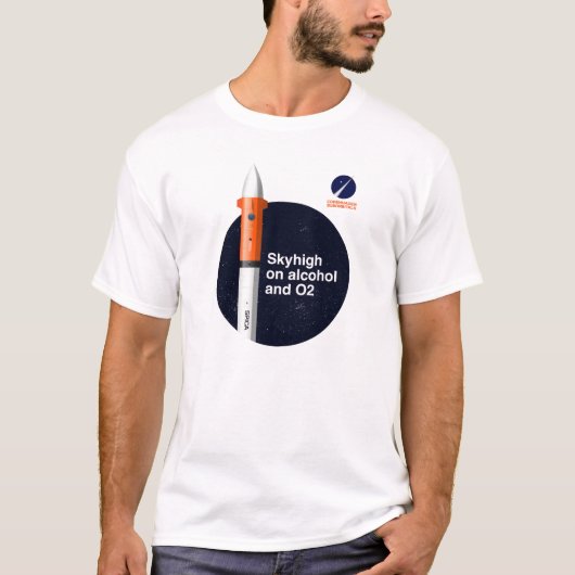 Basic T-Shirt Skyhigh op alcohol en O2 (Voorkant)
