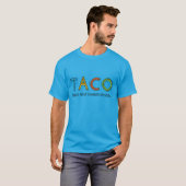 Basic TACO T-shirt, Blauwgroen T-shirt (Voorkant volledig)