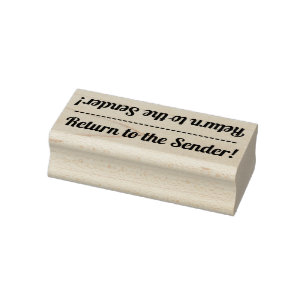 Basic: Terug naar de afzender! Rubber Stempel