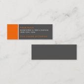 Basic Twee kleuren Oranje 2 Mini Visitekaartje (Voorkant / Achterkant)