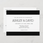 Basic Wedding Invitation Briefkaart (Voorkant / Achterkant)