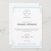 Basic White Blue veelzijdig zakelijk evenement Kaart (Voorkant / Achterkant)