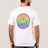 Basic Wit Literomancer T-shirt met Totems (Achterkant)