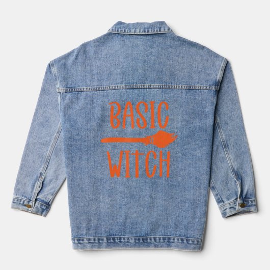 Basic Witch Broomstick 1 Denim Jacket (Achterkant)