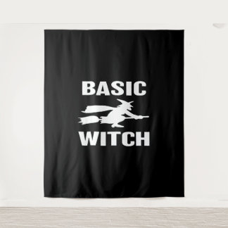 Basic Witch grappig Halloween gezegde vrouwen Wandkleed