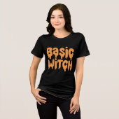 Basic Witch Halloween Tri-Blend Shirt (Voorkant volledig)
