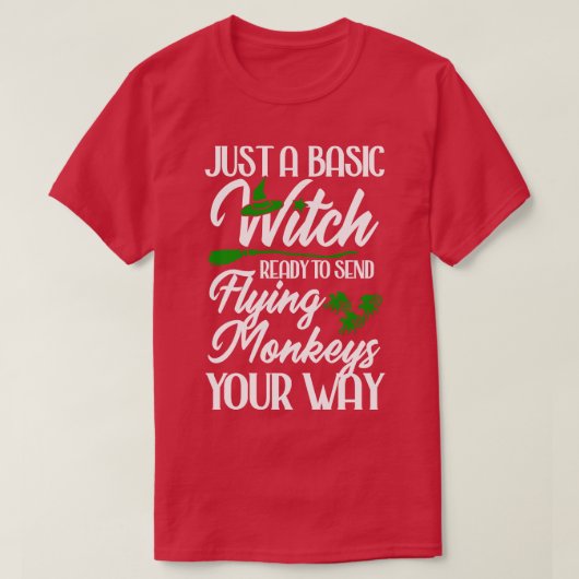 Basic Witch met Flying Monkeys T-shirt (Design voorkant)