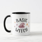 Basic Witch met sterren Modern Funny Halloween Mok (Links)