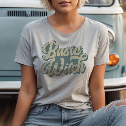 Basic Witch Retro Style Custom Herfst Halloween T-shirt