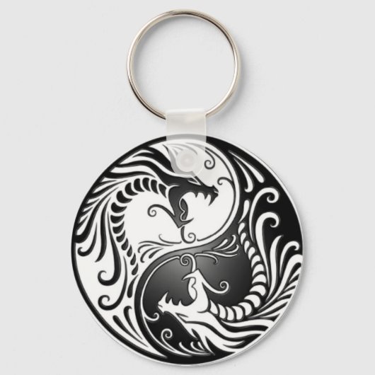 Basic Yin Yang Button Sleutelhanger (Voorkant)