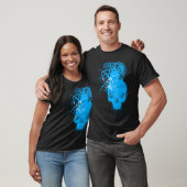 BasicBlk SpiderSkull(SkyBlue) T-shirt (Unisex)