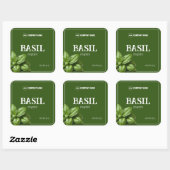 Basil Custom Spice Label Sticker (Vel)