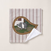 Basil de Varken Handdoek Set (Wasdoekje)