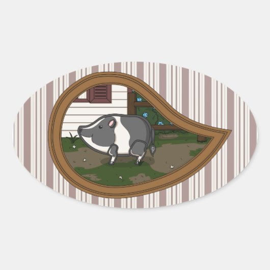 Basil de Varken Sticker (Voorkant)