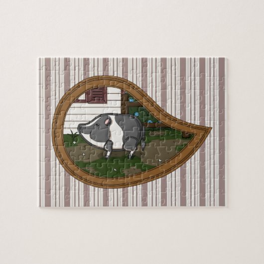 Basil de Varkenspuzzel Legpuzzel (Horizontaal)