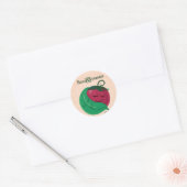 Basil en tomaat ronde sticker (Envelop)