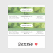 Basil Essential Oils Étiquette de la bouteille de  (Feuille)