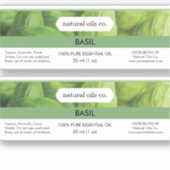 Basil Essential Oils Étiquette de la bouteille de  (Devant)