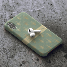 Basil Green en Gold Queen Bee iPhone 13 Pro Hoesje