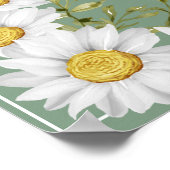 Basil Green & White Daisies Honeymoon Fund Poster (Coin)