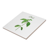 Basil Herb Greenery Kitchen Culinary Green Rustic Tegeltje (Zijkant)