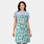 Basil Herb Leaf Pattern Botanical Monogram Schort (Gedragen)