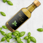Basil Huile d'olive Favoriser le Étiquette d'infus