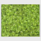 Basil Leaves Pattern Cadeaupapier (Vlak)