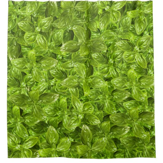 Basil Leaves Pattern Douchegordijn (Voorkant)
