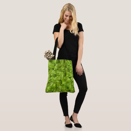 Basil Leaves Pattern Draagtas (Op model)