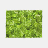 Basil Leaves Pattern Fleece Deken (Voorkant (Horizontaal))