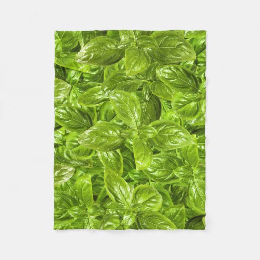 Basil Leaves Pattern Fleece Deken (Voorkant)