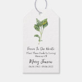Basil Seed Packet Memorial begrafenis Cadeaulabel (Voorkant)