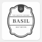 Basil Spice jar Étiquettes (Devant)