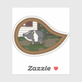 Basil Sticker Contour de porc (Feuille)