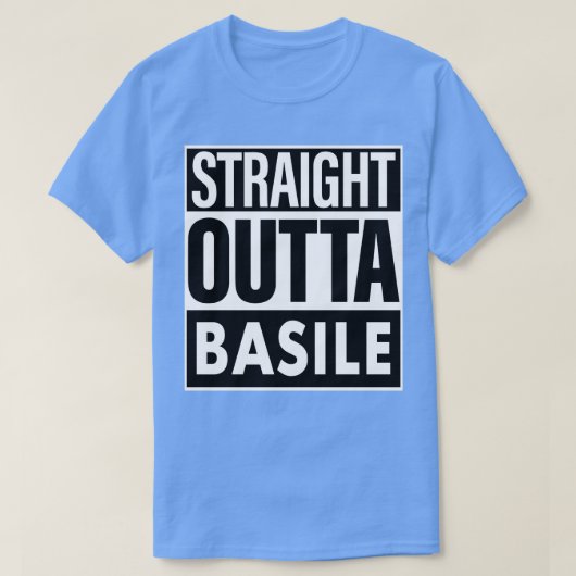 Basile naam Straight Out Basile T-shirt (Design voorkant)