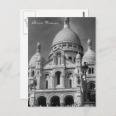 Basilica van het Franse Briefkaart Sacré-Coeur (Voorkant / Achterkant)