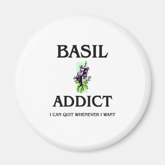 Basilicumverslaafde Magneet (Voorkant)