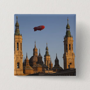 Basiliek van Onze Lieve Vrouw van Pilar Vierkante Button 5,1 Cm